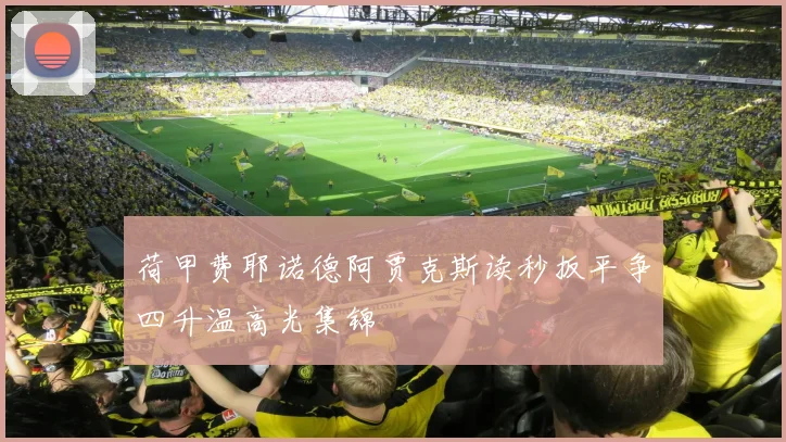 荷甲费耶诺德阿贾克斯读秒扳平争四升温高光集锦